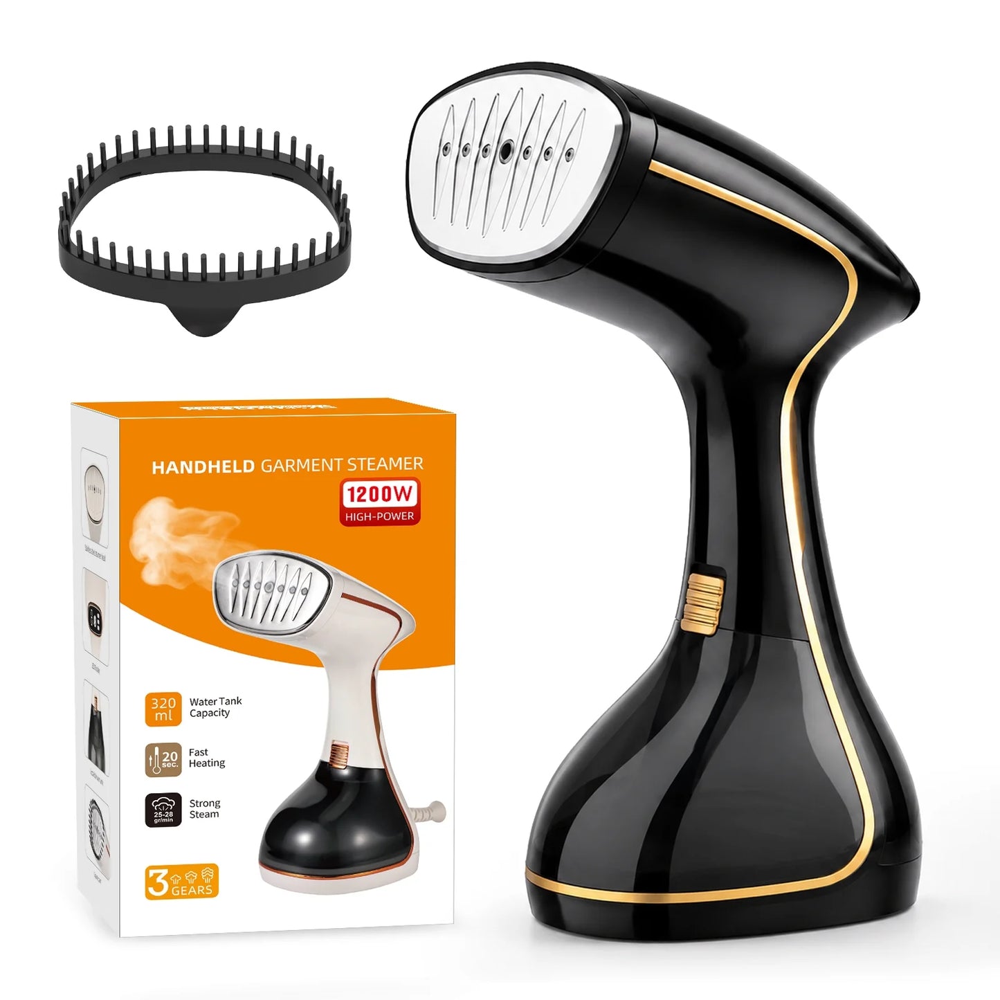Steamer for Clothes 1200W,  Portable Clothes Steamer for Home, Travel, 320Ml Water Tank