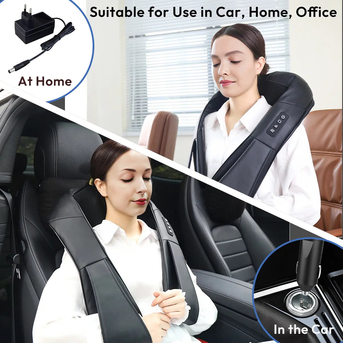 Electric Deep Tissue 3D Kneading Massage Pillow with Heat for Back, Neck, Shoulders, Legs, and Feet - Ideal Relaxation Gift for Men and Women
