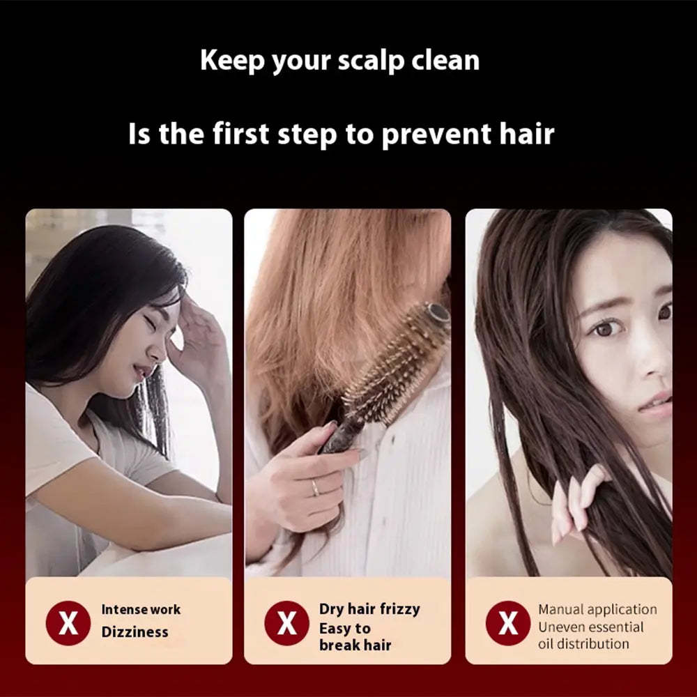 Revitalize Your Scalp with the Cordless Electric Scalp Massager - The Ultimate Handheld Hair Care Tool for Home & Travel!