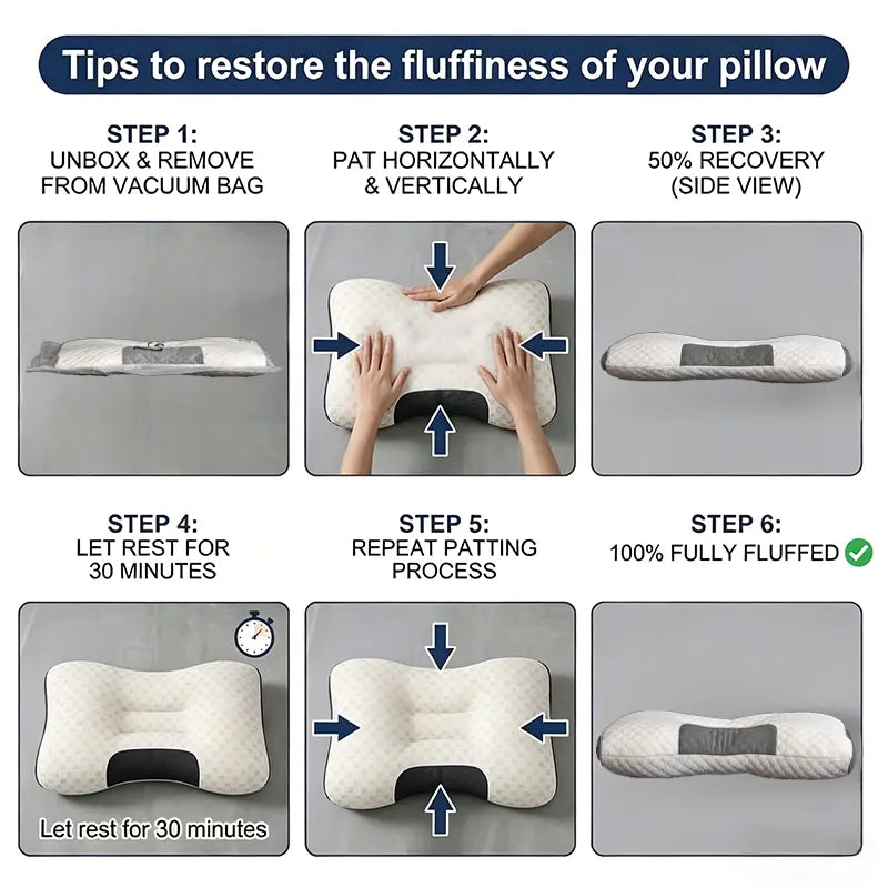 Revolutionize Your Sleep with the Ergonomic Cervical Pillow 2 Pack - Perfect for Side, Back, and Stomach Sleepers!