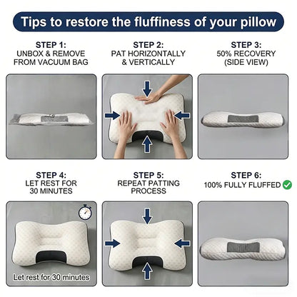 Revolutionize Your Sleep with the Ergonomic Cervical Pillow 2 Pack - Perfect for Side, Back, and Stomach Sleepers!