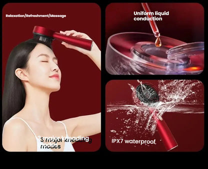 Revitalize Your Hair with the Electric Scalp Massager Comb - Portable Red & Near-Infrared Light Therapy Device for Ultimate Scalp Care and Hair Growth