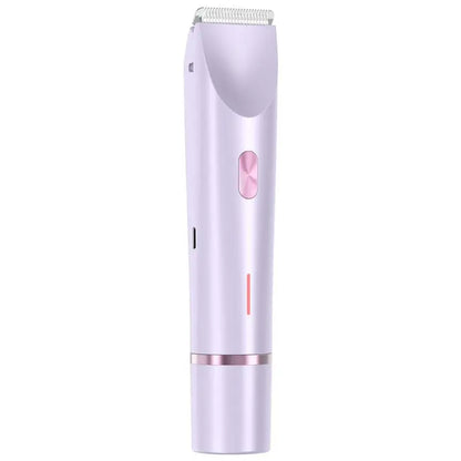Rechargeable 2-in-1 Electric Trimmer and Shaver for Women - Dual Heads for Painless Grooming on Body, Face, Underarms, and Legs, IPX7 Waterproof Design!