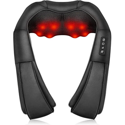 Electric Deep Tissue 3D Kneading Massage Pillow with Heat for Back, Neck, Shoulders, Legs, and Feet - Ideal Relaxation Gift for Men and Women