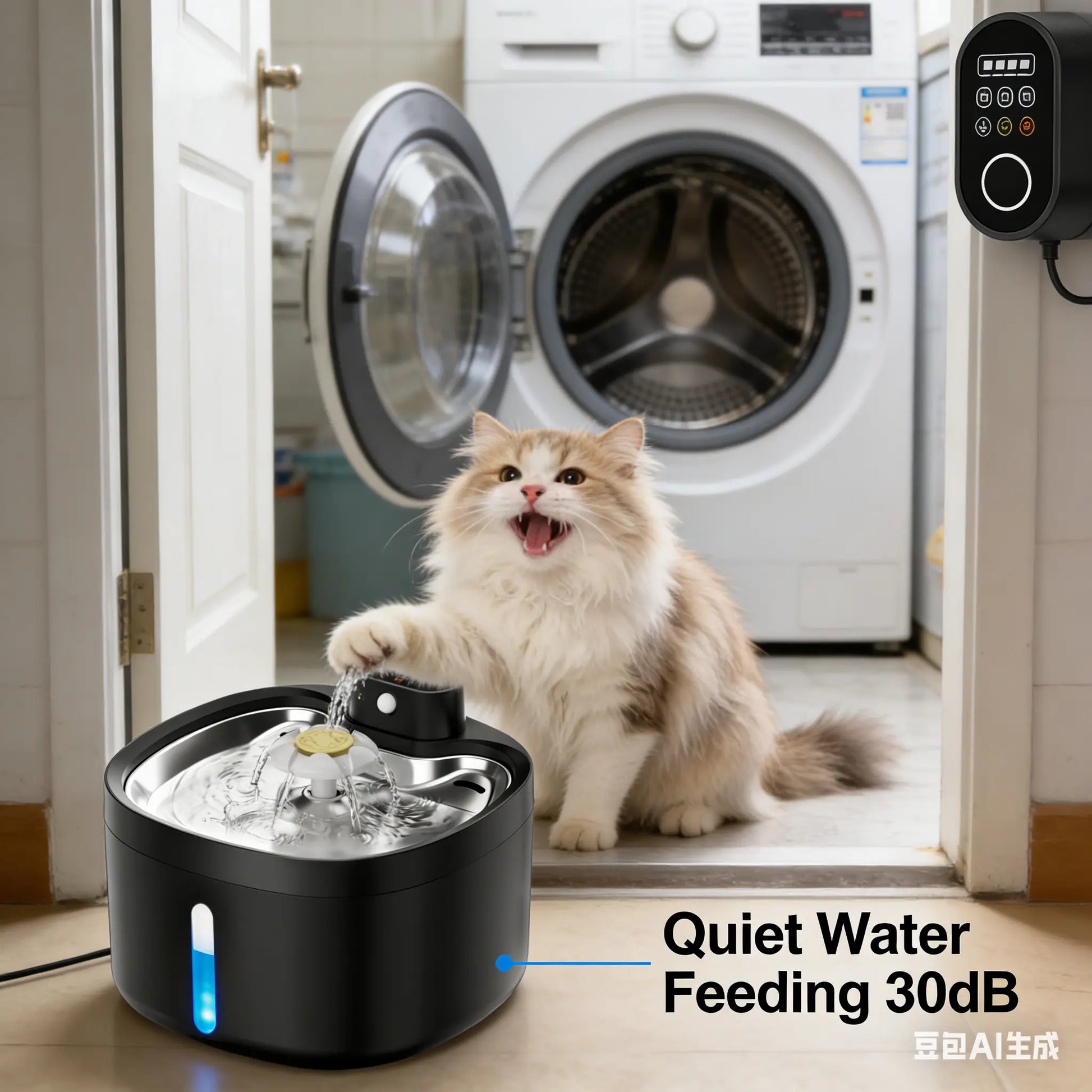 Automatic Pet Water Feeder, 2.6L Electric Pet Water Dispenser for Cats and Dogs, Modern Design, Easy to Use, Automatic Water Feeder