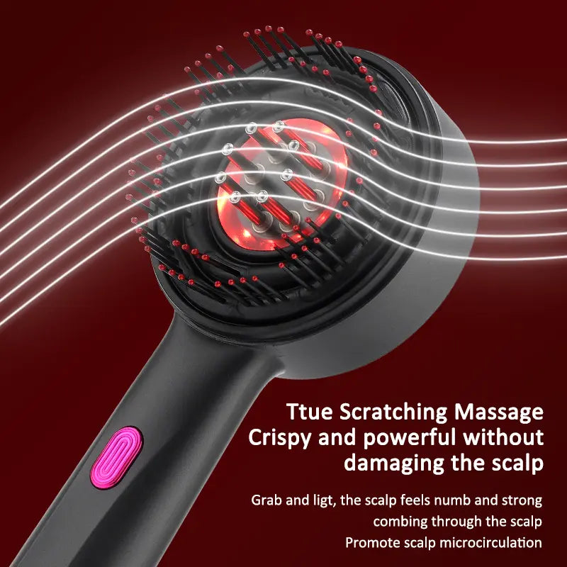 Cordless Electric Scalp Massager, Handheld Hair Scalp Massager, Hair Scalp Massaging Comb, Scalp Scrubber, Hair Massage Tool for Home & Travel Serum Infusion