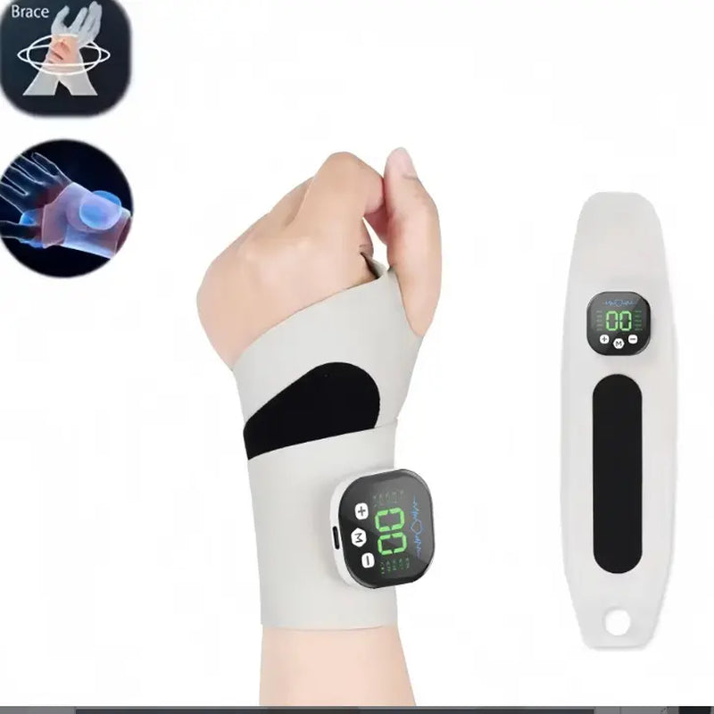Hand Massager Wrist EMS Pulse Therapy Device for Carpal Tunnel & Arthritis Relief 10 Modes 29 Levels with Microcurrent for Hands & Wrist Portable Therapy Gift for Men Women