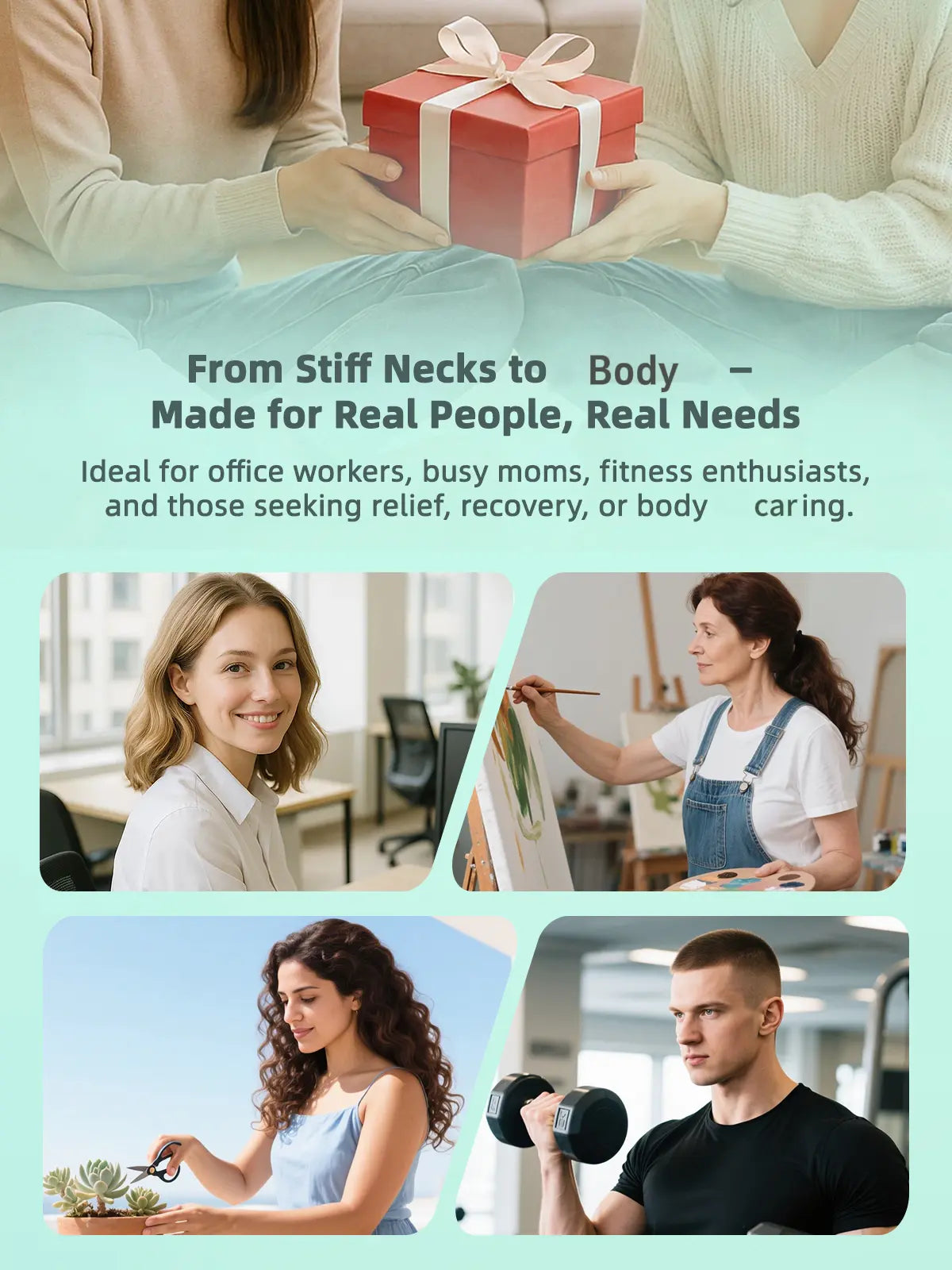 Experience Ultimate Relaxation with the FEEJOY Handheld Meridian Massager - Advanced Red LED Light Heat & Vibration Therapy, 4 Modes & 12 Adjustable Intensity Levels for Total Body Relief
