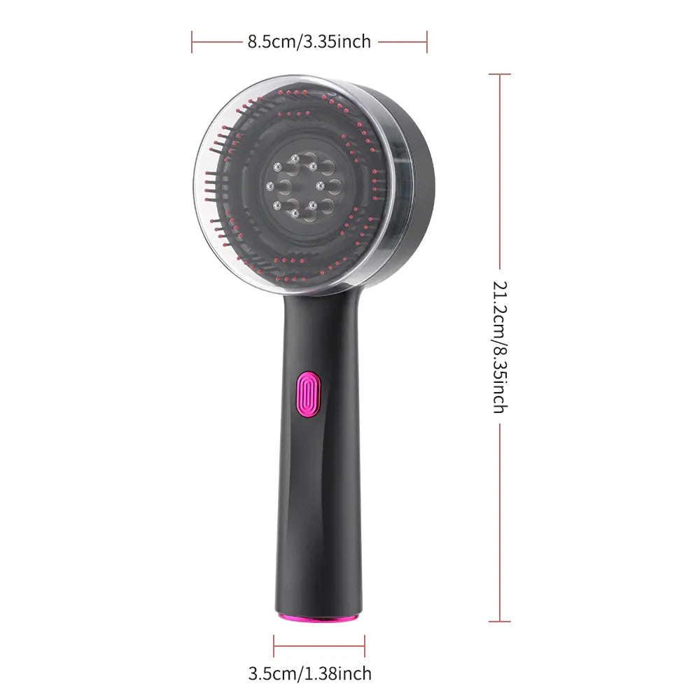Cordless Electric Scalp Massager, Handheld Hair Scalp Massager, Hair Scalp Massaging Comb, Scalp Scrubber, Hair Massage Tool for Home & Travel Serum Infusion