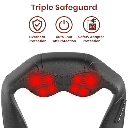 Electric Deep Tissue 3D Kneading Massage Pillow with Heat for Back, Neck, Shoulders, Legs, and Feet - Ideal Relaxation Gift for Men and Women