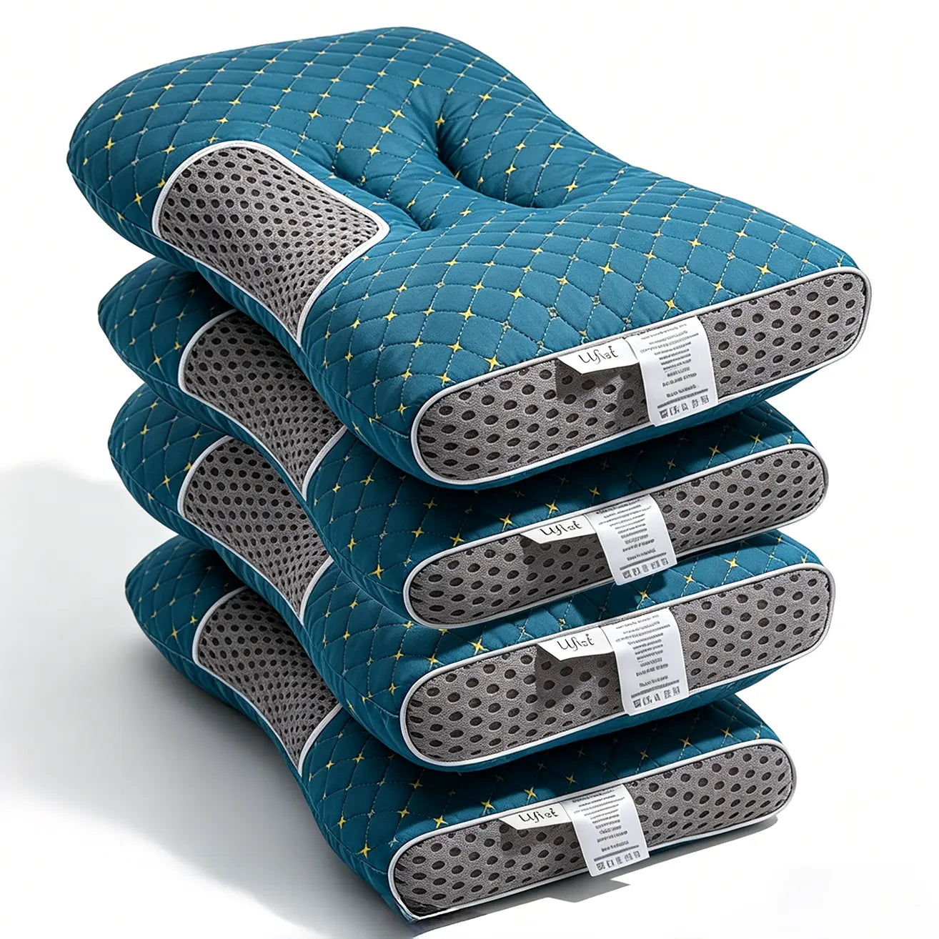Revolutionize Your Sleep with the Ergonomic Cervical Pillow 2 Pack - Perfect for Side, Back, and Stomach Sleepers!