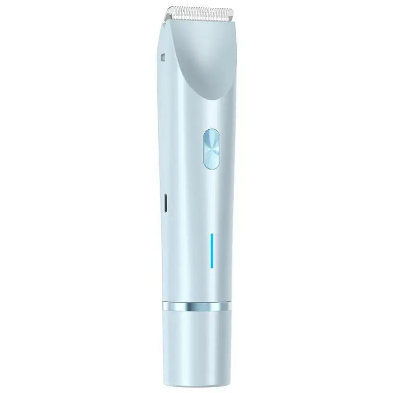 Rechargeable 2-in-1 Electric Trimmer and Shaver for Women - Dual Heads for Painless Grooming on Body, Face, Underarms, and Legs, IPX7 Waterproof Design!
