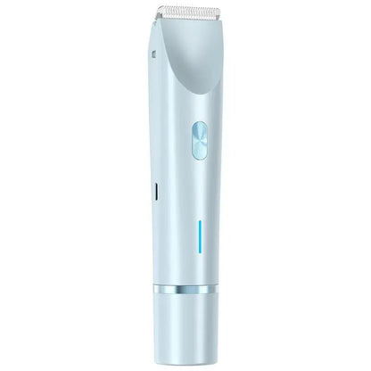 Rechargeable 2-in-1 Electric Trimmer and Shaver for Women - Dual Heads for Painless Grooming on Body, Face, Underarms, and Legs, IPX7 Waterproof Design!