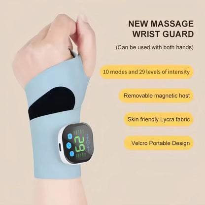 Hand Massager Wrist EMS Pulse Therapy Device for Carpal Tunnel & Arthritis Relief 10 Modes 29 Levels with Microcurrent for Hands & Wrist Portable Therapy Gift for Men Women