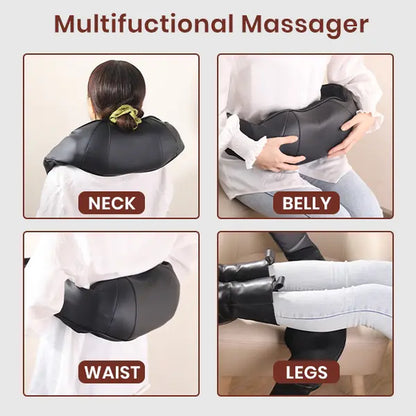 Electric Deep Tissue 3D Kneading Massage Pillow with Heat for Back, Neck, Shoulders, Legs, and Feet - Ideal Relaxation Gift for Men and Women