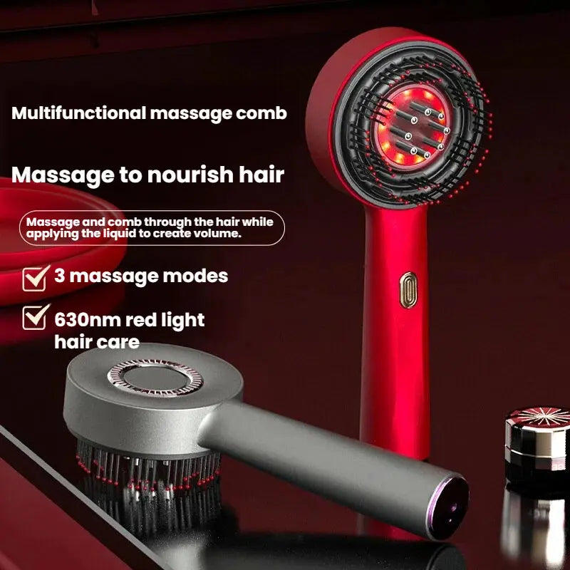 Revitalize Your Hair with the Electric Scalp Massager Comb - Portable Red & Near-Infrared Light Therapy Device for Ultimate Scalp Care and Hair Growth