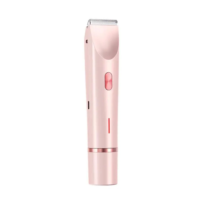 Rechargeable 2-in-1 Electric Trimmer and Shaver for Women - Dual Heads for Painless Grooming on Body, Face, Underarms, and Legs, IPX7 Waterproof Design!